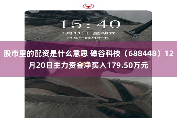 股市里的配资是什么意思 磁谷科技（688448）12月20日主力资金净买入179.50万元